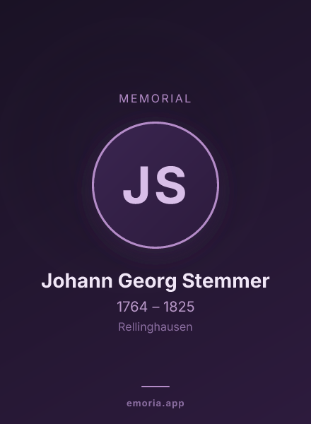 Memorial portrait of Johann Georg Stemmer