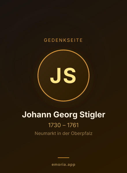 Gedenkportrait von Johann Georg Stigler
