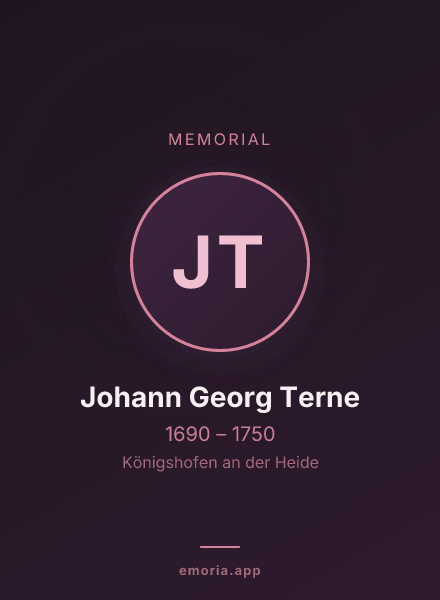 Memorial portrait of Johann Georg Terne