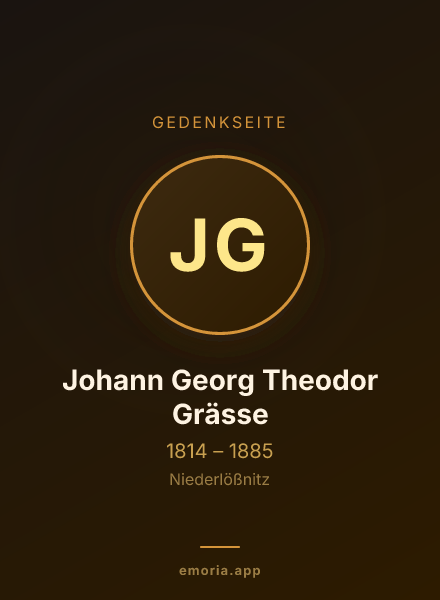 Gedenkportrait von Johann Georg Theodor Grässe