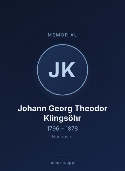 Memorial portrait of Johann Georg Theodor Klingsöhr