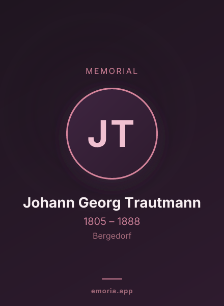 Memorial portrait of Johann Georg Trautmann