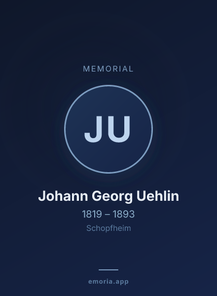 Memorial portrait of Johann Georg Uehlin