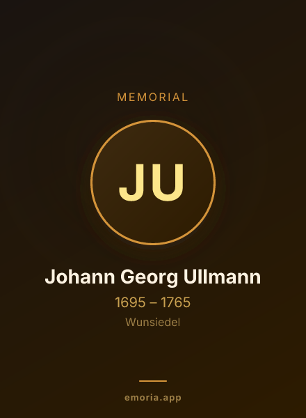 Memorial portrait of Johann Georg Ullmann
