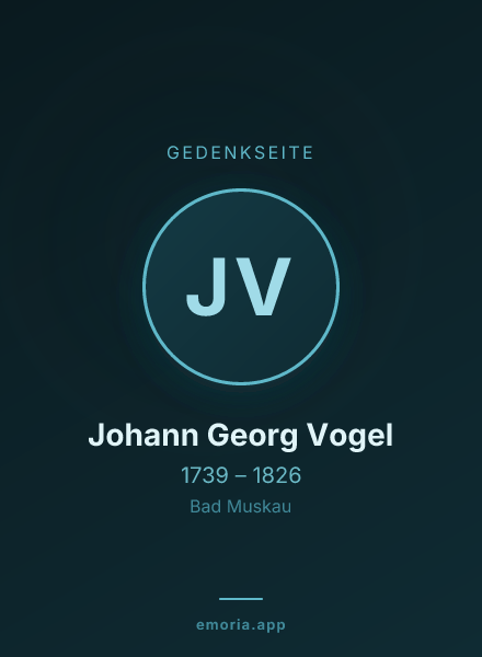 Gedenkportrait von Johann Georg Vogel