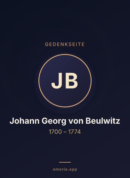 Gedenkportrait von Johann Georg von Beulwitz