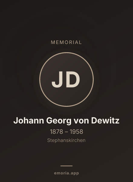 Memorial portrait of Johann Georg von Dewitz