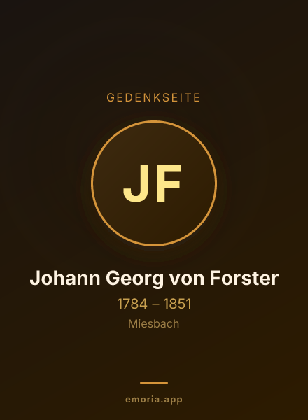 Gedenkportrait von Johann Georg von Forster