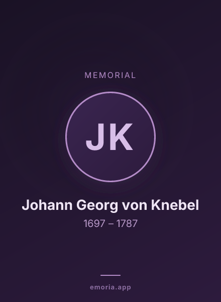 Memorial portrait of Johann Georg von Knebel
