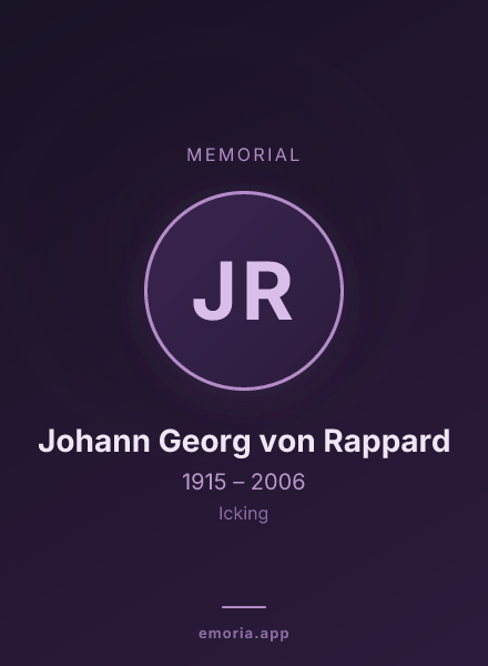 Memorial portrait of Johann Georg von Rappard
