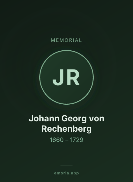 Memorial portrait of Johann Georg von Rechenberg