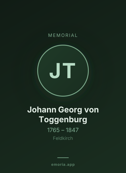 Memorial portrait of Johann Georg von Toggenburg