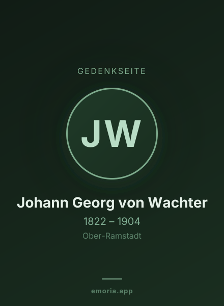 Gedenkportrait von Johann Georg von Wachter