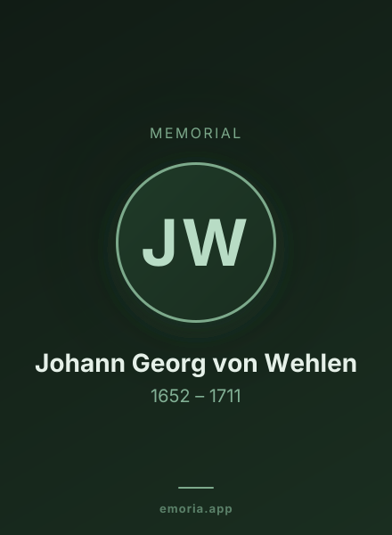 Memorial portrait of Johann Georg von Wehlen