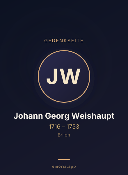 Gedenkportrait von Johann Georg Weishaupt