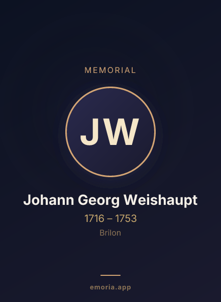 Memorial portrait of Johann Georg Weishaupt