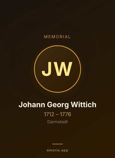 Memorial portrait of Johann Georg Wittich