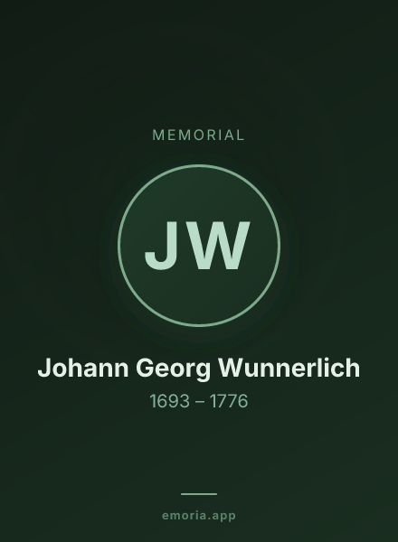 Memorial portrait of Johann Georg Wunnerlich