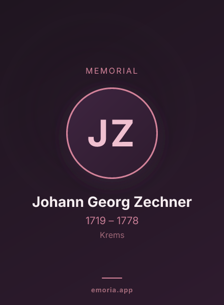 Memorial portrait of Johann Georg Zechner