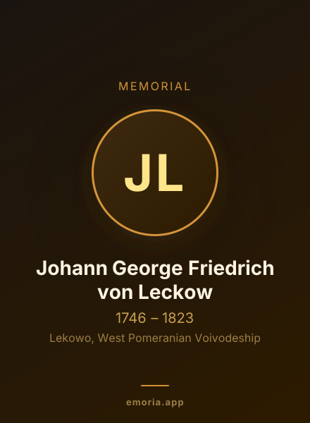Memorial portrait of Johann George Friedrich von Leckow