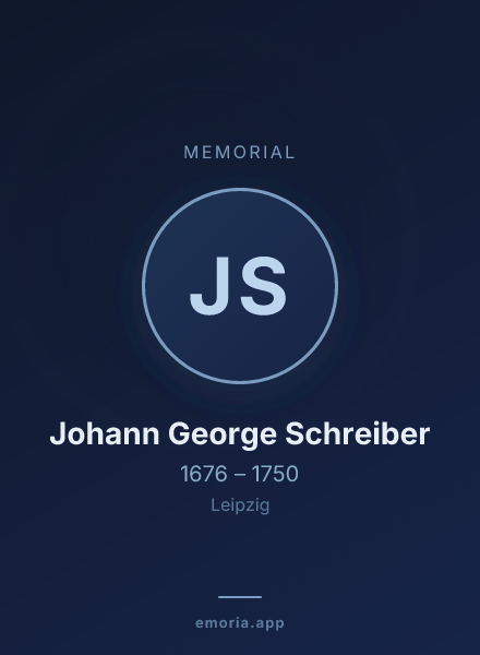 Memorial portrait of Johann George Schreiber
