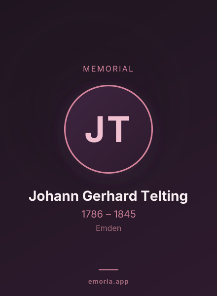 Memorial portrait of Johann Gerhard Telting