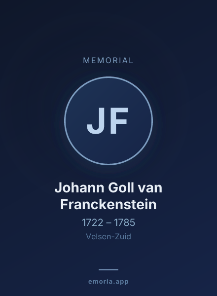 Memorial portrait of Johann Goll van Franckenstein