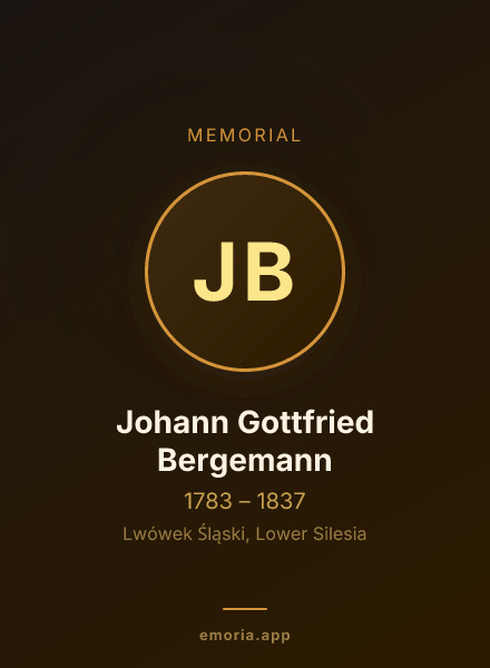 Memorial portrait of Johann Gottfried Bergemann