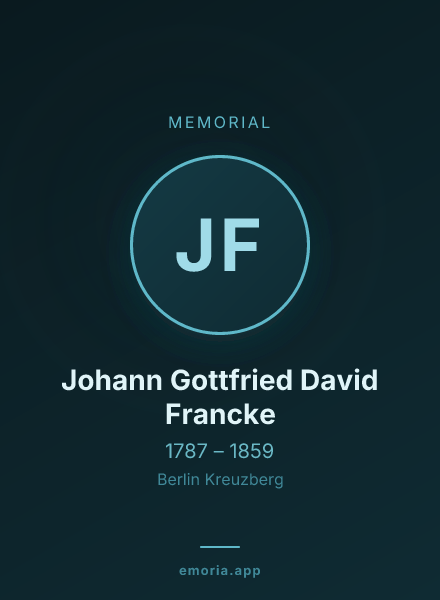 Memorial portrait of Johann Gottfried David Francke