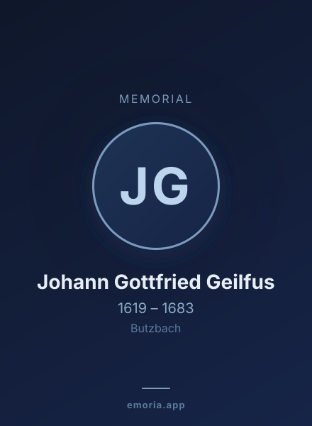 Memorial portrait of Johann Gottfried Geilfus