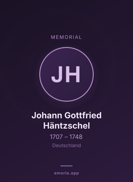 Memorial portrait of Johann Gottfried Häntzschel