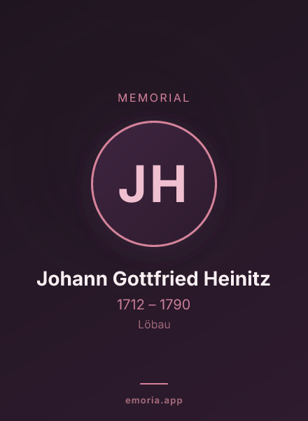 Memorial portrait of Johann Gottfried Heinitz