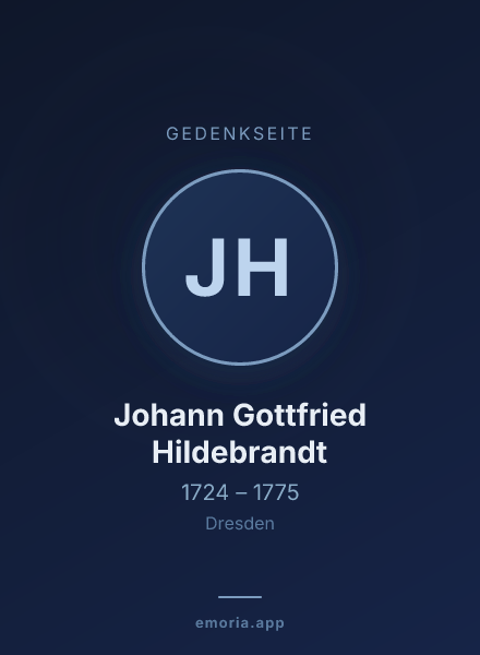 Gedenkportrait von Johann Gottfried Hildebrandt
