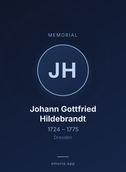 Memorial portrait of Johann Gottfried Hildebrandt