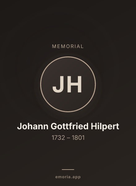 Memorial portrait of Johann Gottfried Hilpert
