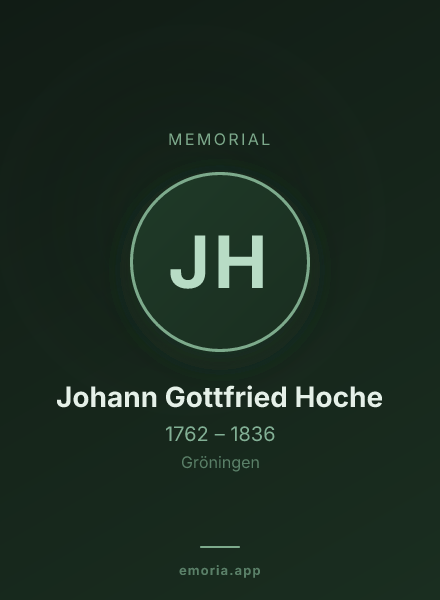 Memorial portrait of Johann Gottfried Hoche