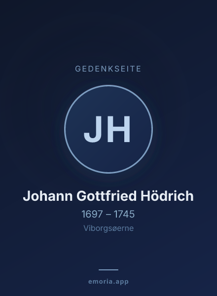 Gedenkportrait von Johann Gottfried Hödrich