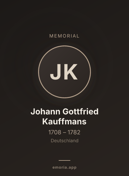 Memorial portrait of Johann Gottfried Kauffmans