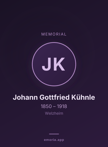 Memorial portrait of Johann Gottfried Kühnle
