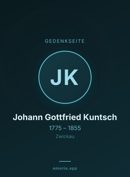 Gedenkportrait von Johann Gottfried Kuntsch