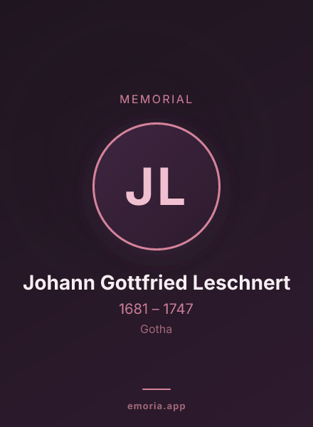 Memorial portrait of Johann Gottfried Leschnert