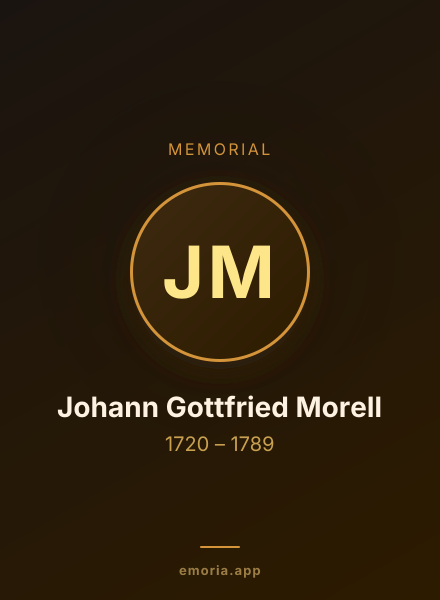 Memorial portrait of Johann Gottfried Morell