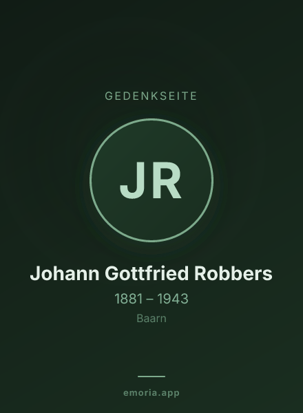 Gedenkportrait von Johann Gottfried Robbers