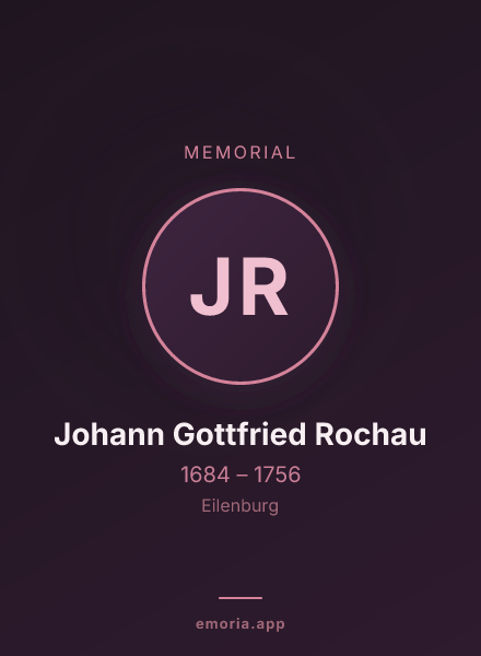 Memorial portrait of Johann Gottfried Rochau