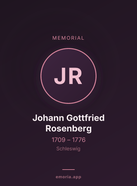 Memorial portrait of Johann Gottfried Rosenberg