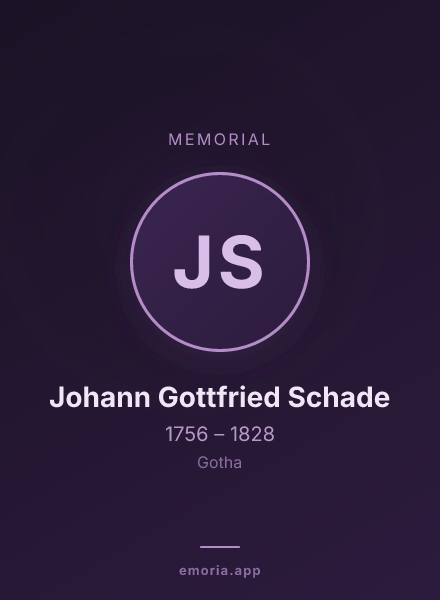 Memorial portrait of Johann Gottfried Schade