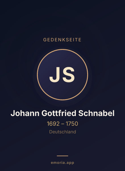 Gedenkportrait von Johann Gottfried Schnabel