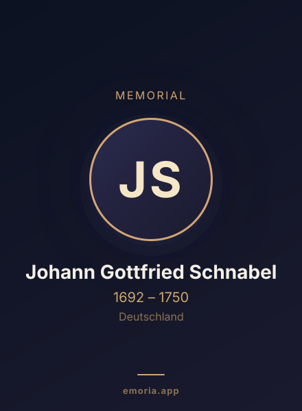 Memorial portrait of Johann Gottfried Schnabel