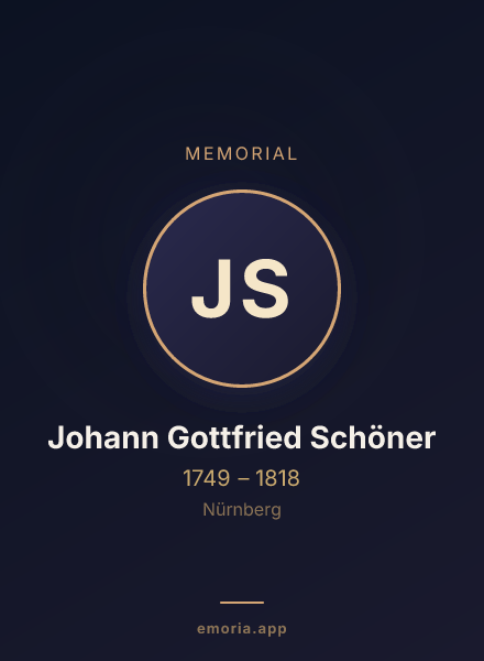 Memorial portrait of Johann Gottfried Schöner