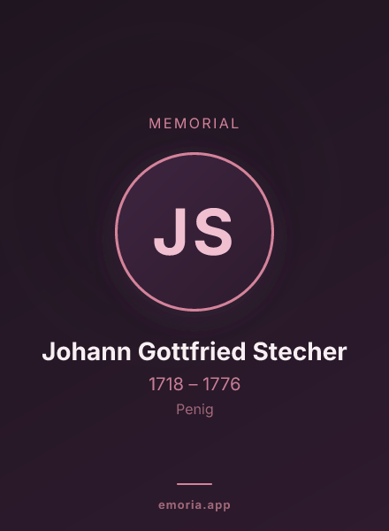 Memorial portrait of Johann Gottfried Stecher